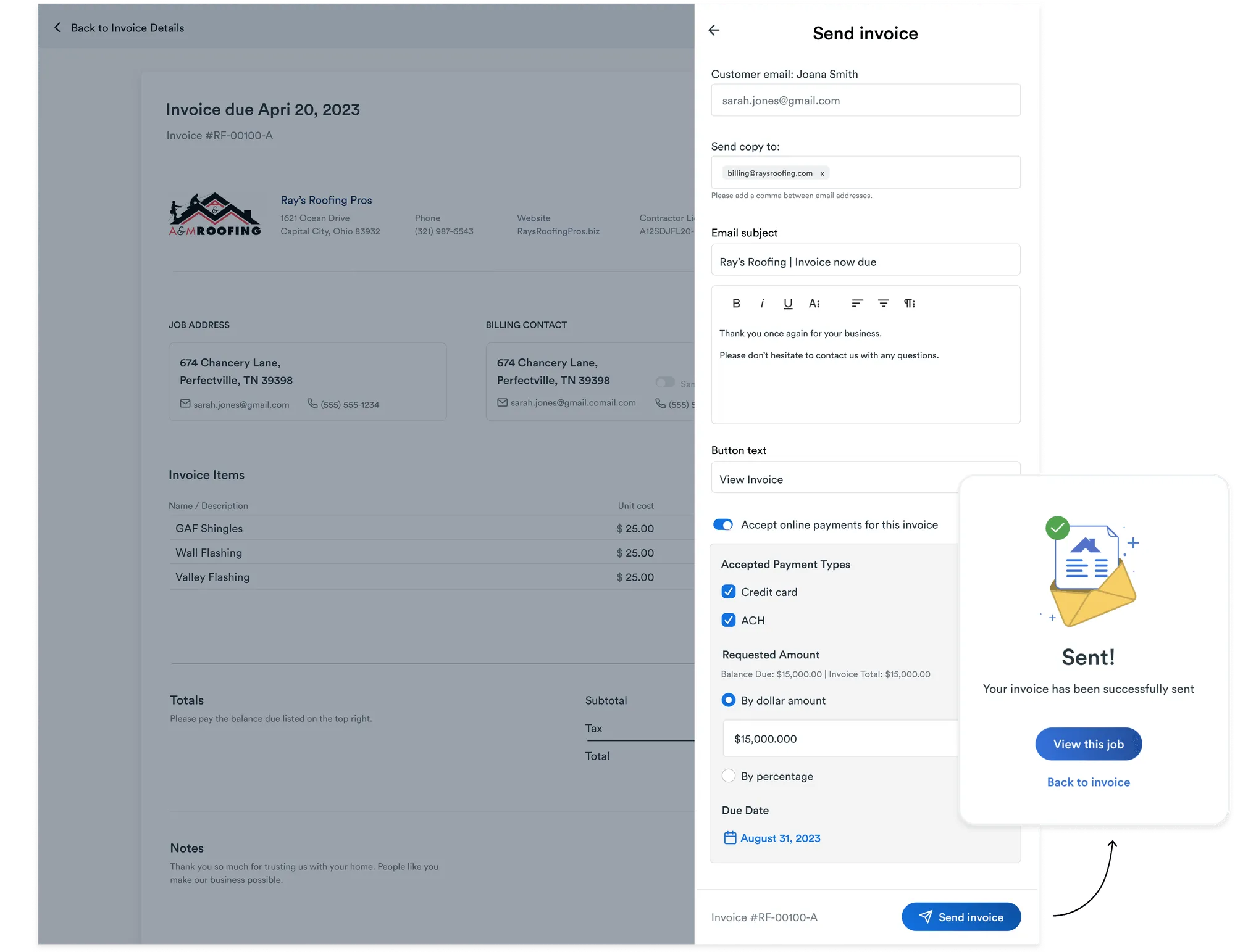 Roofr accounting software for roofing companies.