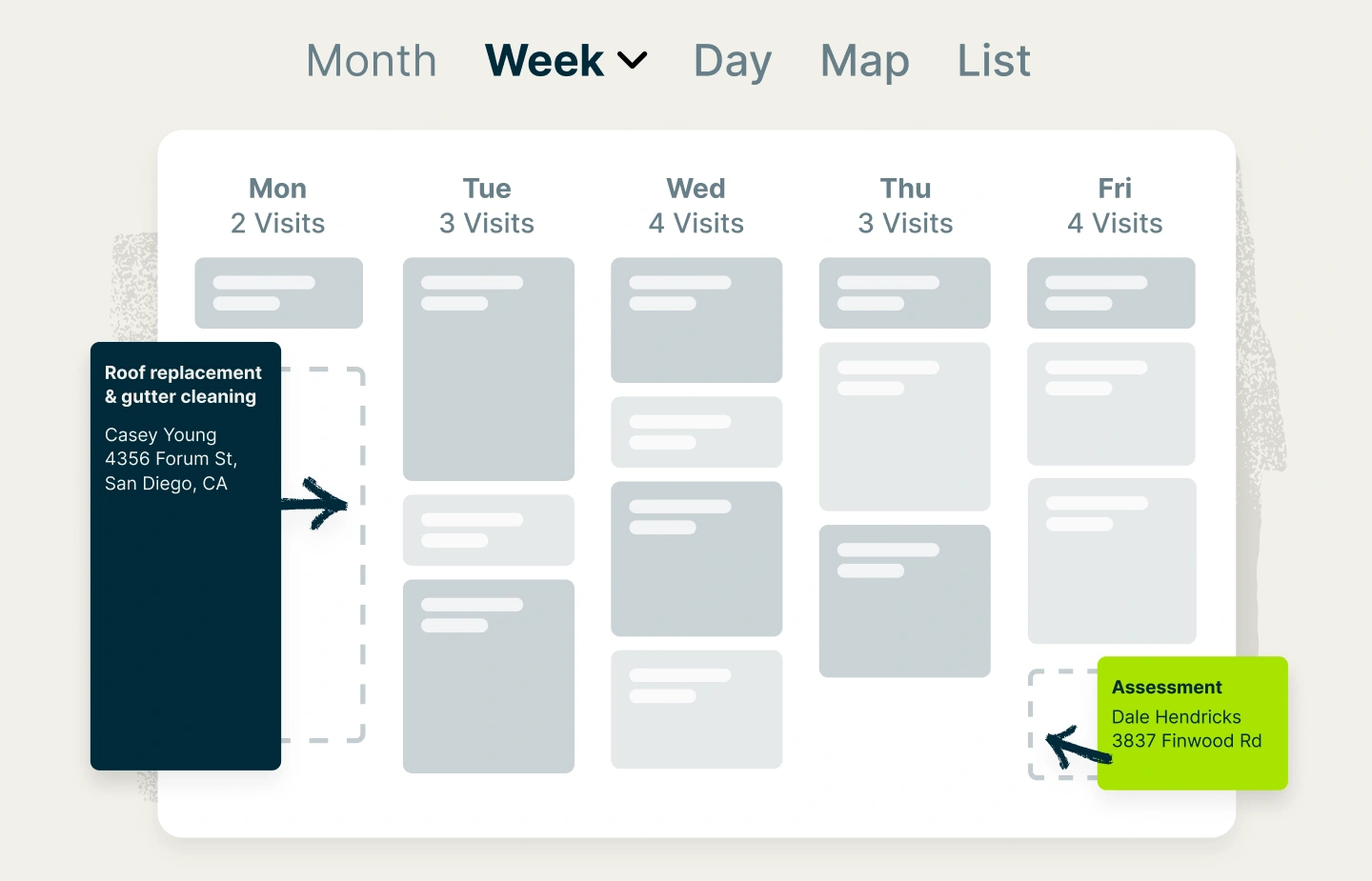 Jobber’s scheduling tool