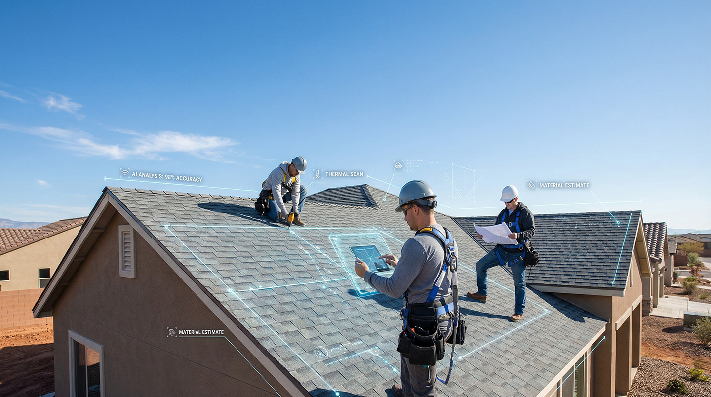 Illustration of the capabilities of the best AI for roofing