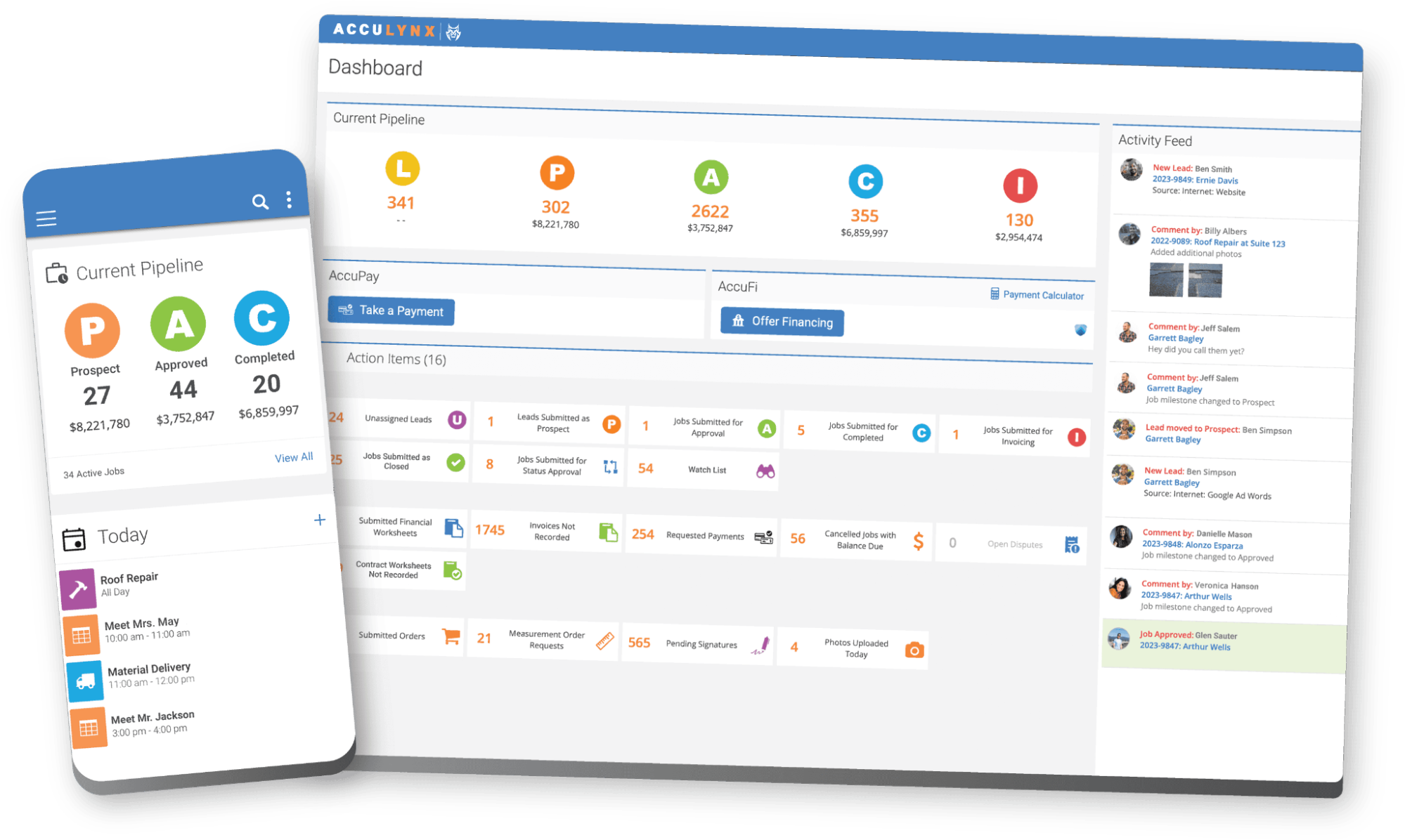 The AccuLynx roofing CRM